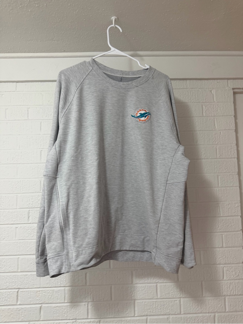 lululemon athletica Light Gray Crewneck with Small Dolphin Logo